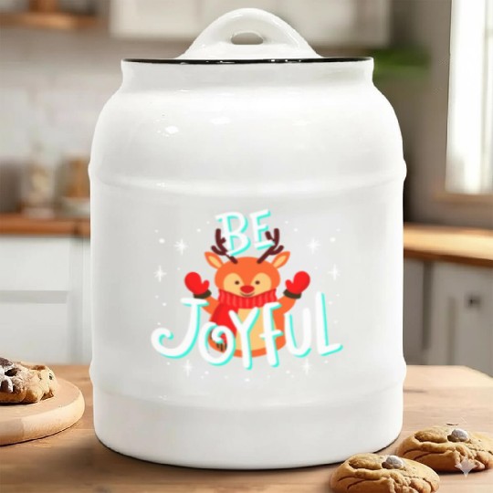 Be Joyful Christmas. Ceramic Cookie Jars