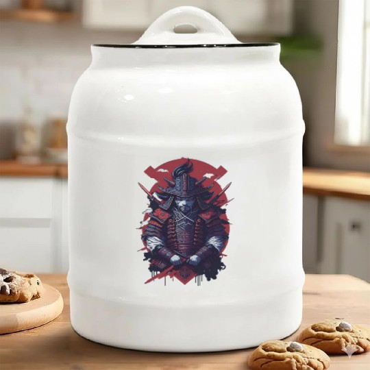 Samurai Ceramic Cookie Jars