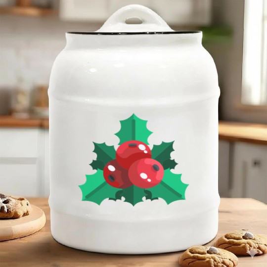 mistletoe christmas Ceramic Cookie Jars