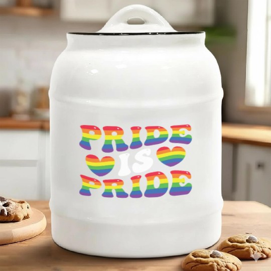 Pride is Pride Gay Pride LGBT Love Ceramic Cookie Jars
