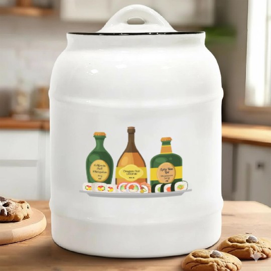 Nurse Ceramic Cookie Jars, Dragon Spicy Tuna California Roll