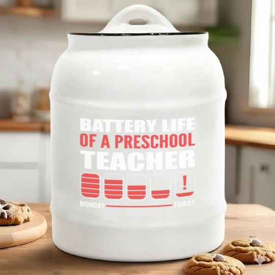 Preschool Teacher Funny Teacher Gift Ceramic Cookie Jars