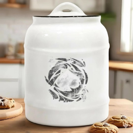 Grunge Ace of Spades Ceramic Cookie Jars