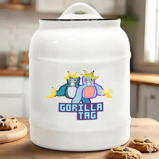 Gorilla Tag Red Monkey Ceramic Cookie Jars