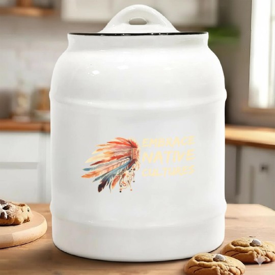 Embrace Native Cultures National Indigenous People Ceramic Cookie Jars