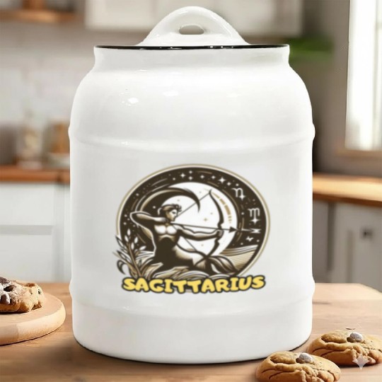 Sagittarius Horoscope Ceramic Cookie Jars
