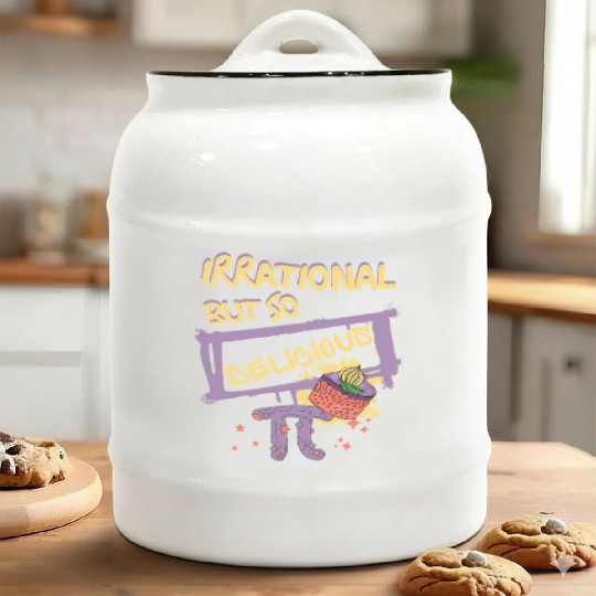 Funny Quote Irrational But So Delicious For Pi Day Ceramic Cookie Jars