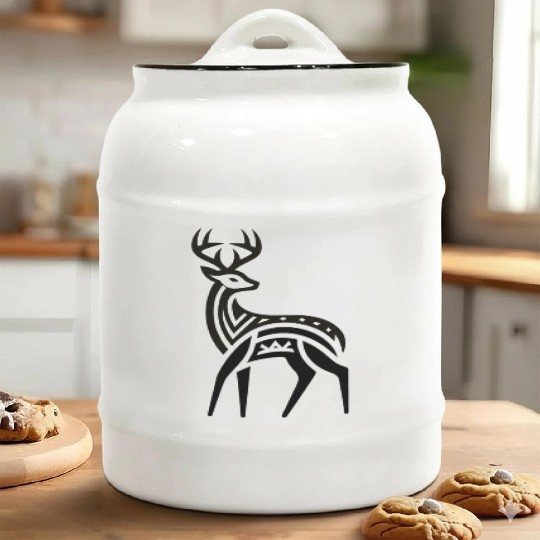 Deer Native American Zodiac Ceramic Cookie Jars