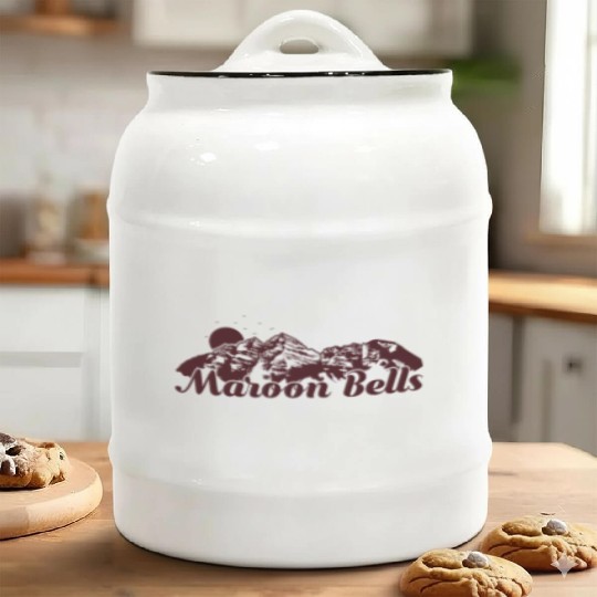Maroon Bells Elk Mountains Colorado Ceramic Cookie Jars