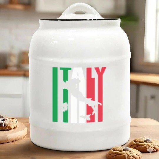 Italy Vintage Countries Italian Culture Flag Ceramic Cookie Jars