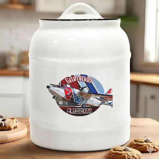 Grumman HU-16 Albatross Coast Guard Aircraft Ceramic Cookie Jars