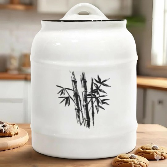 Bamboo Lover Ceramic Cookie Jars