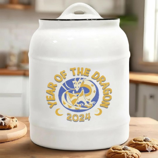 2024: Year of the Dragon Ceramic Cookie Jars
