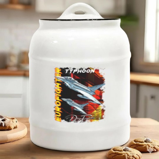 Eurofighter Typhoonn Multirole fighter Jet Ceramic Cookie Jars