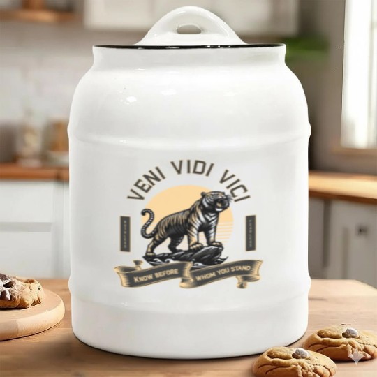 Veni Vidi Vici Wild Tiger Ceramic Cookie Jars