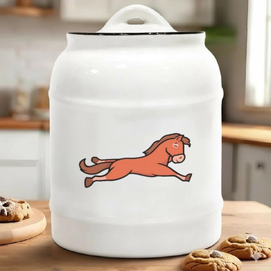 Sleeping horse Ceramic Cookie Jars