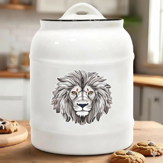 Lion Forest Ceramic Cookie Jars