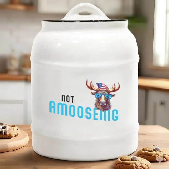Not Amooseing Cool Moose Ceramic Cookie Jars