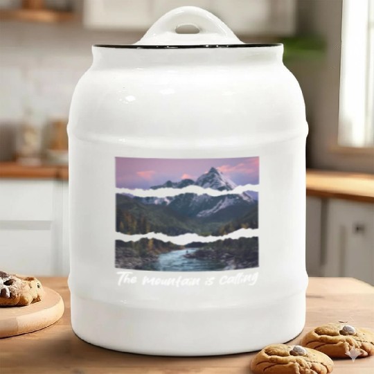 the mountain is calling Ceramic Cookie Jars
