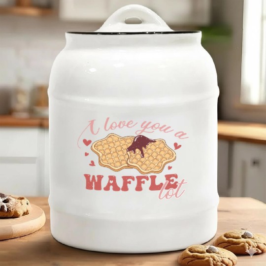 I Love You A Waffle Lot Ceramic Cookie Jars