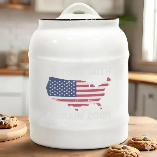 2024 Brain Vote Democracy Anti-Trump Ceramic Cookie Jars