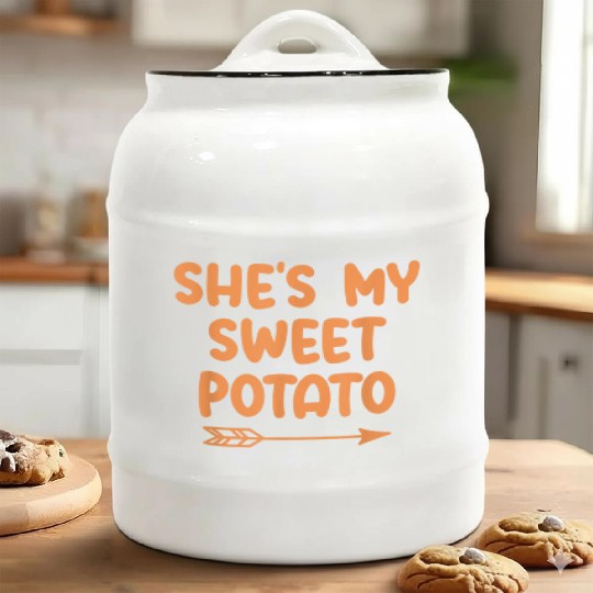 My Sweet Potato Couple Women Ceramic Cookie Jars