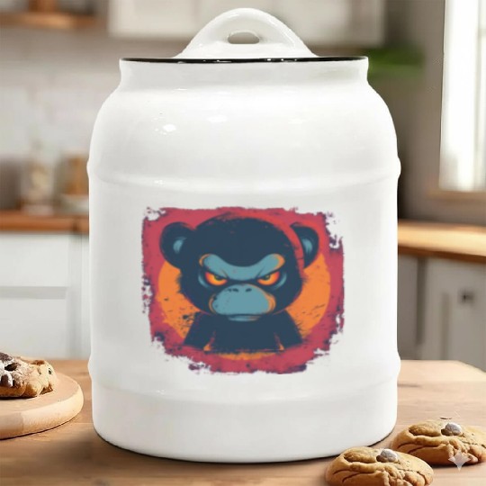 Angry Monkey Ceramic Cookie Jars
