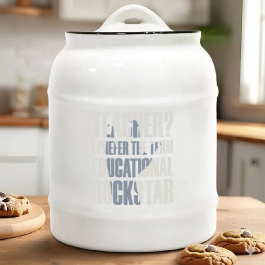 Funny Music Teacher - Educational Rockstar Ceramic Cookie Jars