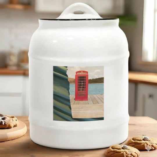 London phonebooth photographed by Yield on Green Ceramic Cookie Jars