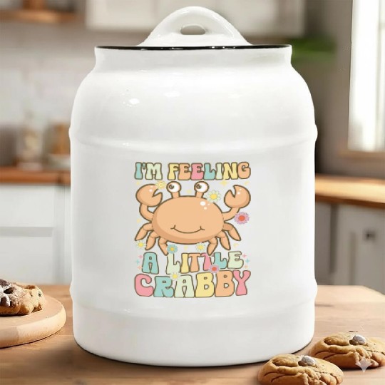 Groovy Crab Lover Seafood Lover Ceramic Cookie Jars