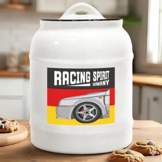 Racing Car Hood of Spirit Racing Germany Ceramic Cookie Jars