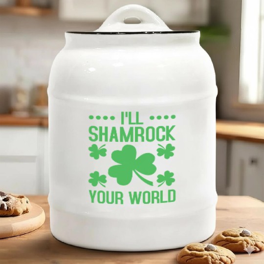 I'll Shamrock Your World St. Patrick's Day Ceramic Cookie Jars