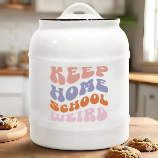Keep Homeschool Weird Ceramic Cookie Jars