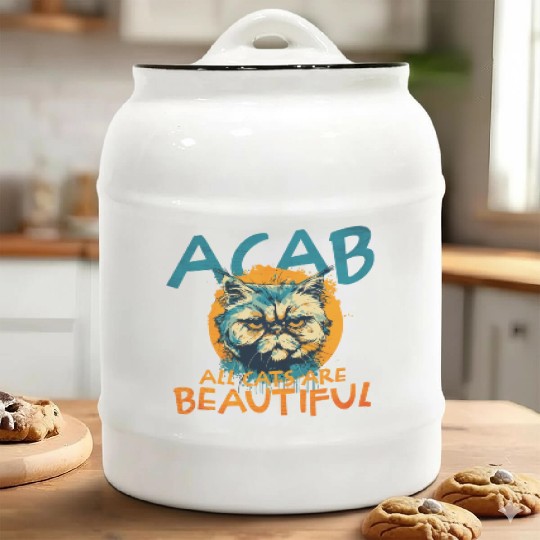 ACAB All Cats Are Beautiful Ceramic Cookie Jars