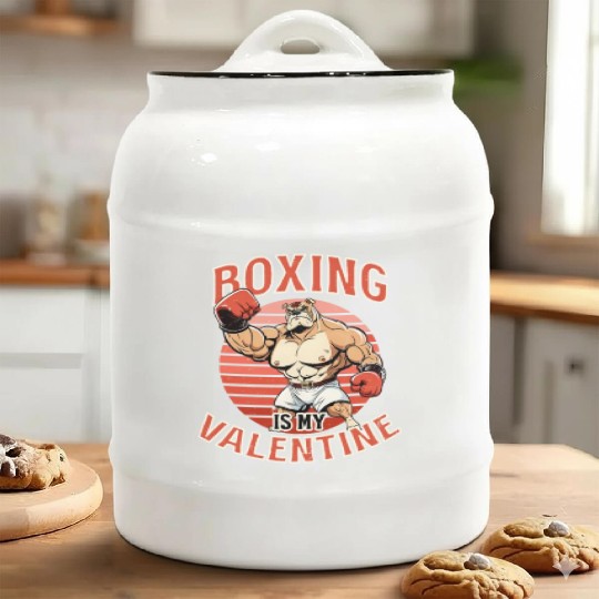 Boxing Boxing Is My Valentine Ceramic Cookie Jars