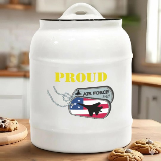 Proud Air Force Dad Ceramic Cookie Jars