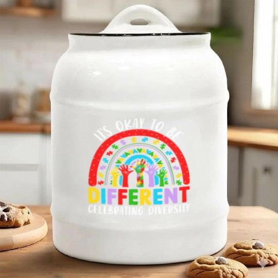 It S Okay To Be Different Embrace Neurodiversity Ceramic Cookie Jars