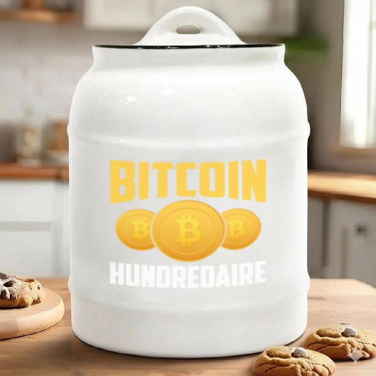 Bitcoin Hundredaire Ceramic Cookie Jars
