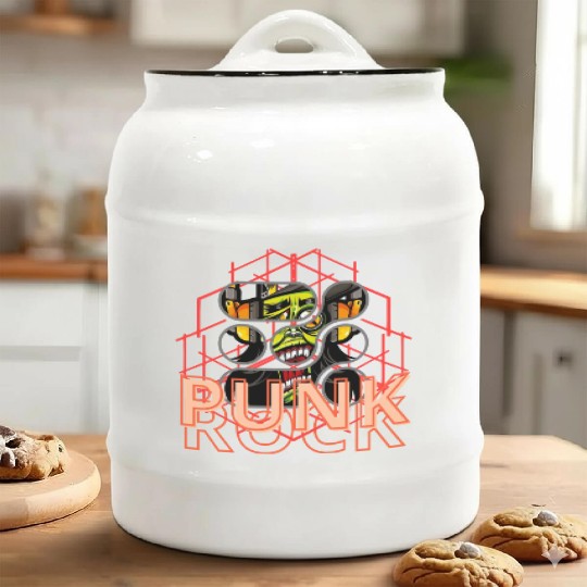 Punk Rock Streetwear Ceramic Cookie Jars