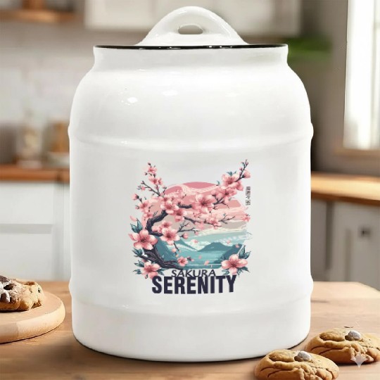 Sakura serenity Ceramic Cookie Jars