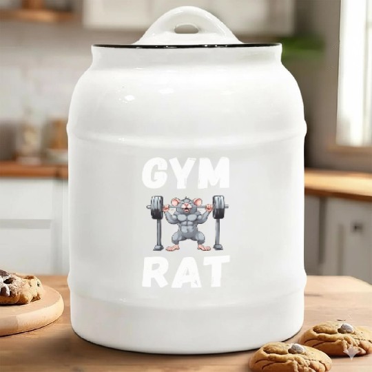 Gym rat funny Ceramic Cookie Jars
