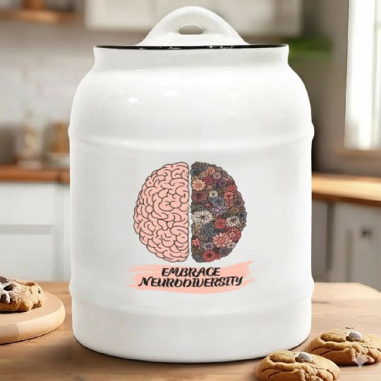 Embrace Neurodiversity Autism Awareness Ceramic Cookie Jars