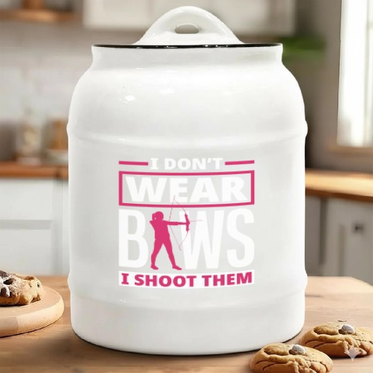 Archery Women Girls Ceramic Cookie Jars