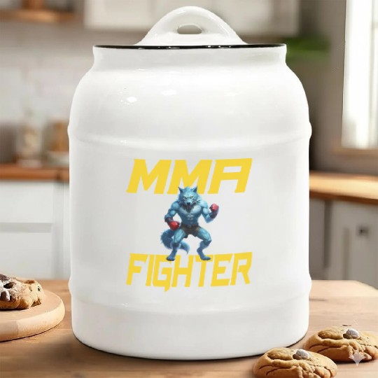 MMA Werewolf - Cool MMA Fighter Design Ceramic Cookie Jars
