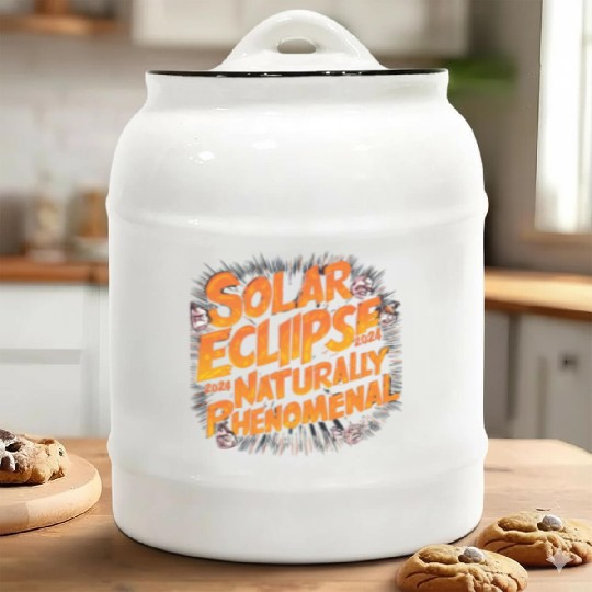 Solar Eclipse 2024 Naturally Phenomenal Ceramic Cookie Jars
