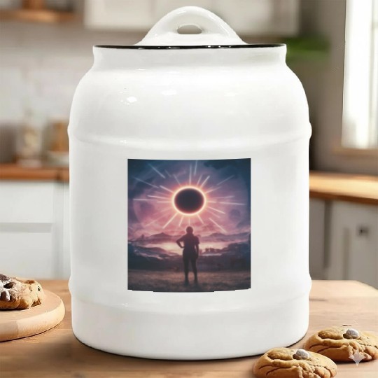 Solar Eclipse 2024 Naturally Phenomenal Ceramic Cookie Jars