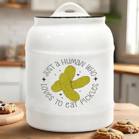 Funny Cute Pickle for Pickle Lover Gift ideas Ceramic Cookie Jars