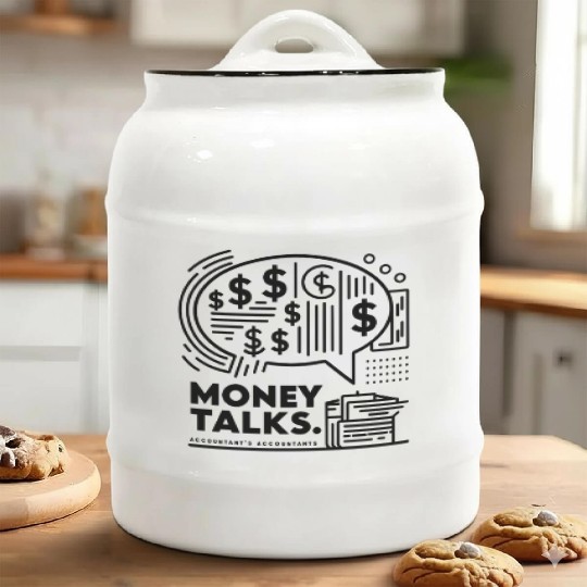 money talks funny accountant bookkeepers gift Ceramic Cookie Jars