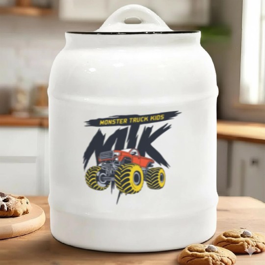 monster trucks kids Ceramic Cookie Jars