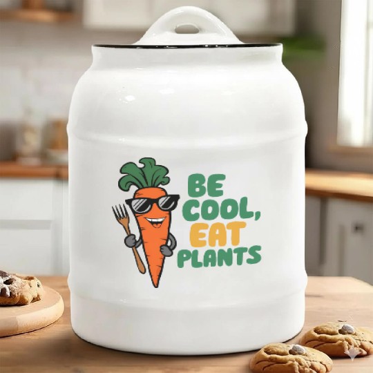 Cool Carrot In Sunglasses Ceramic Cookie Jars